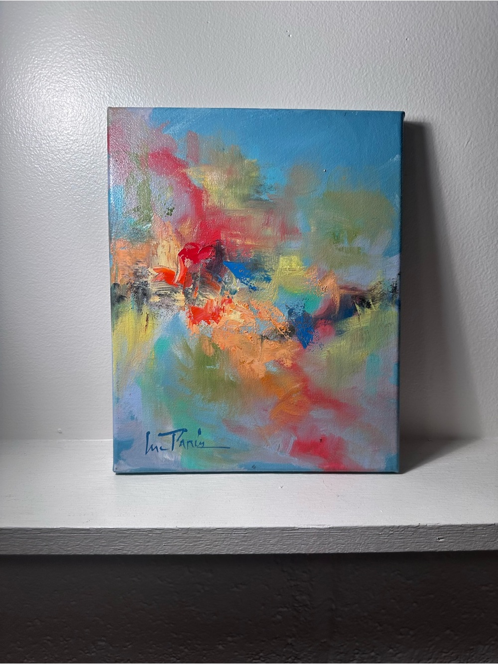 Abstract Color Burst Canvas Art - Blue, Red, Orange, Green